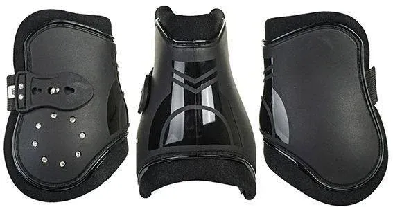 Gutres et protges-boulets Diamonds set de 4 HKM - Poney - Noir Commander Vite