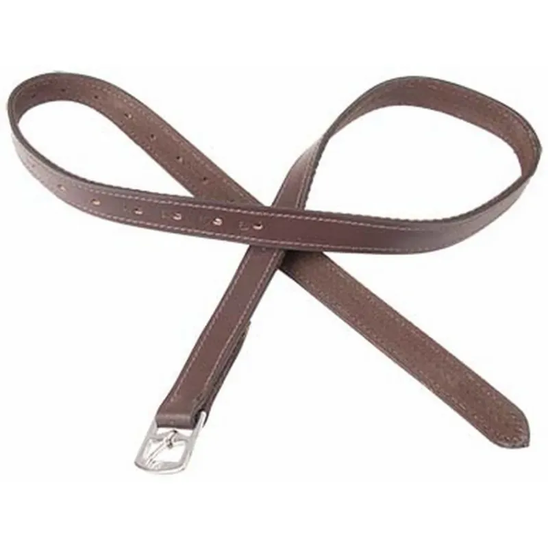 Usine Directe trivires cuir et nylon T de T - 145 cm - Havane fonc