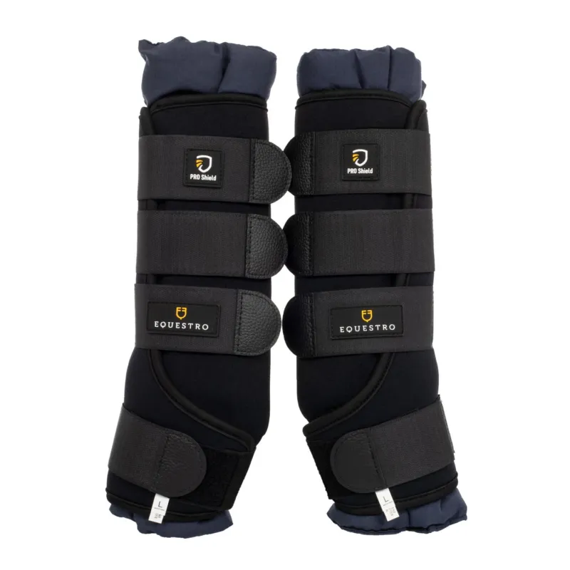 Offre Exclusive Gutres de repos en noprne/coton Equestro par 2 - M - Noir