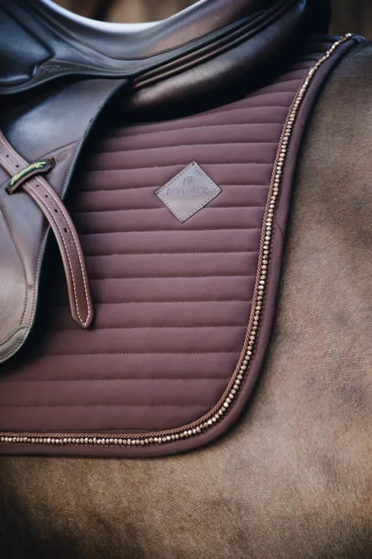 Offre Du Jour Tapis de selle Pearls dressage Kentucky - Marron