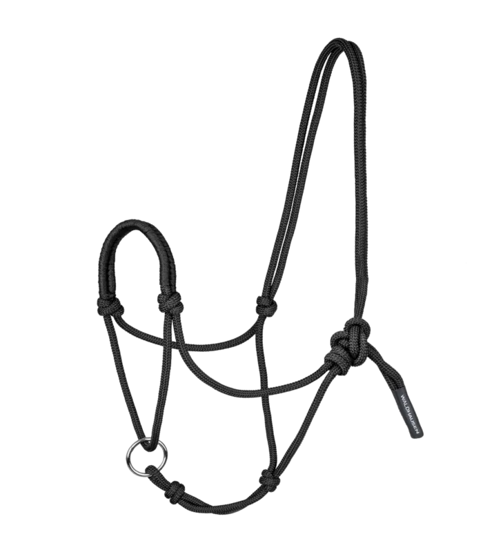 Jusqu puisement Des Stocks Licol noeuds Waldhausen anneau amovible - Poney - Noir