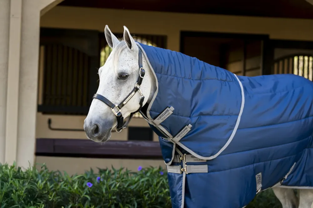 Couvre-cou d'curie Horseware Amigo Ripstop Insulator 100g - L - Marine / gris titanium Expdition Rapide