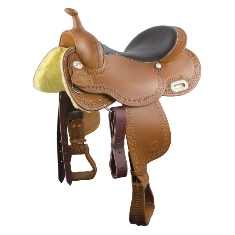 Selle western barrel racing Pool's 5010 - 16" - Cognac Livraison Express