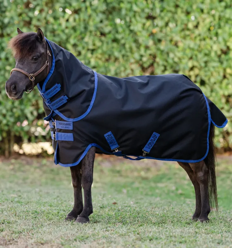 Prix Choc Couverture Horseware Amigo Ripstop 900D Plus Petite Turnout 200g - 70 cm - Noir / bleu classique