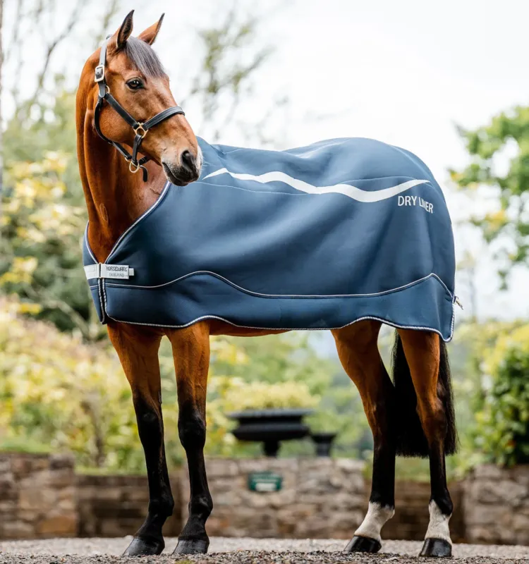 Liner Horseware Schant Dry Liner 50g - 145 cm - Marine / argent Nouvelle Collection