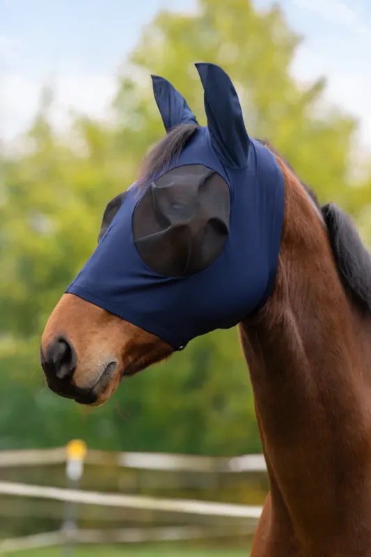 Livraison Gratuite Masque anti-mouches FinoStretch Zipper Covalliero – Poney – Marine