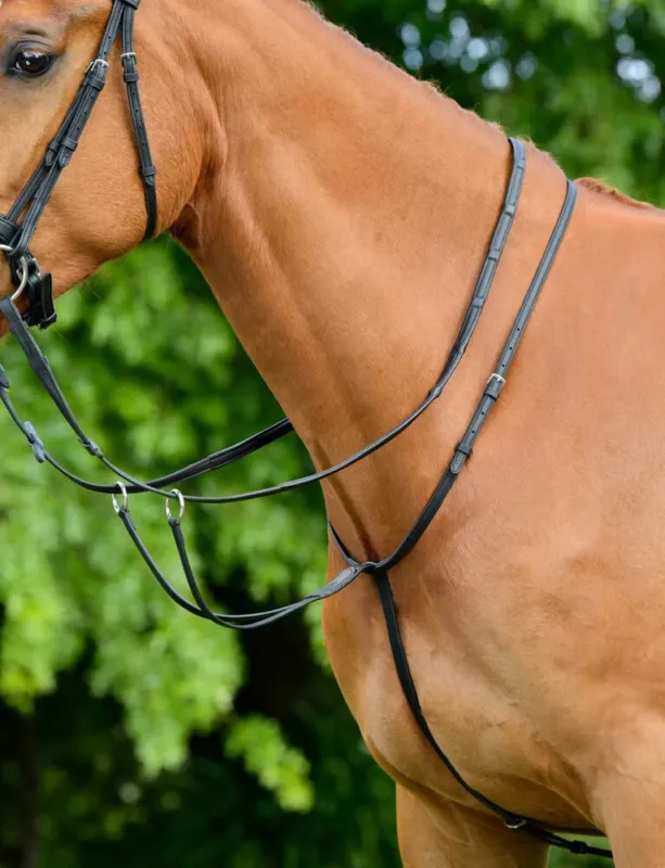Petit Prix Martingale Collegiate ComFiTec Opulux plate roulement - Poney - Noir
