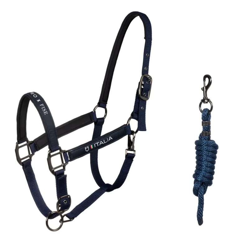 Licol Equestro x FISE doubl et rglable - Cheval - Marine blazer Nouveaut