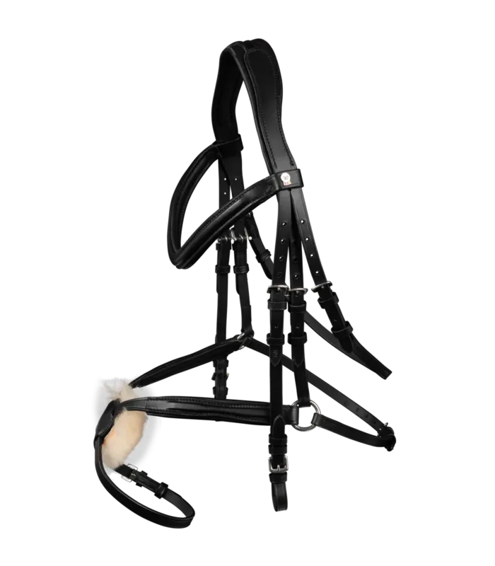 Rduction Bridon Waldhausen X-Line Cancn standard muserolle croise - Poney - Noir
