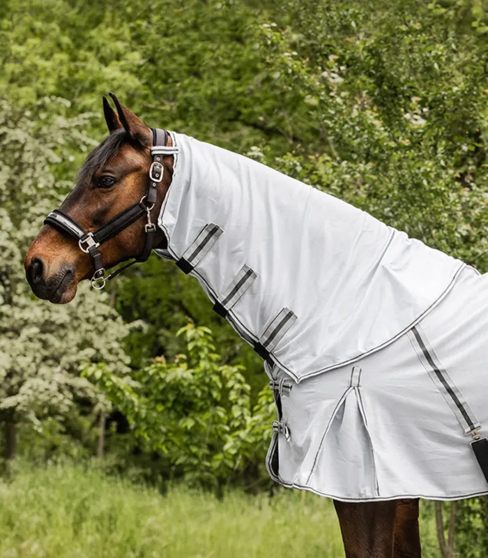 Populaire Couvre-cou anti-mouche Waldhausen Protect - Cheval - Gris argent / gris