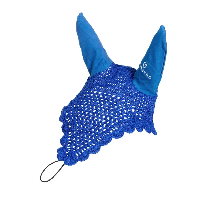 Bonnet chasse-mouches long Equestro - Cheval - Bleu royal Bon Plan