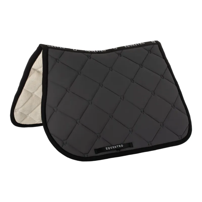 Tapis de selle obstacle en tissu technique Black Line Edition Equestro - Cheval - Asphalte Promotion Saisonnire