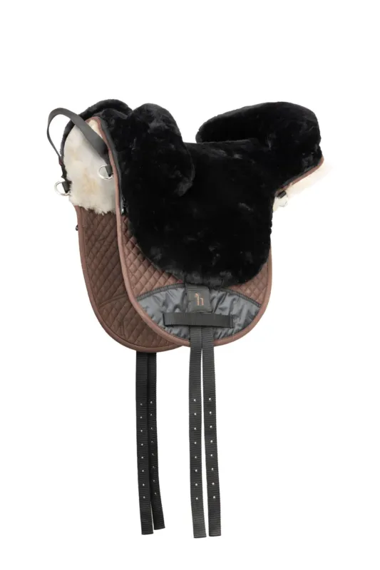 Tapis de monte en peau de mouton Horze - Cheval - Noir Prix Bas