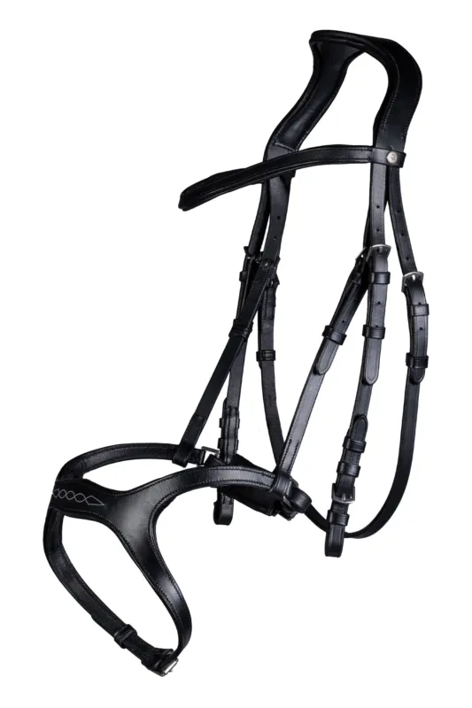 Bridon Anatomic Sports HKM - Poney - Noir Jusqu puisement Des Stocks