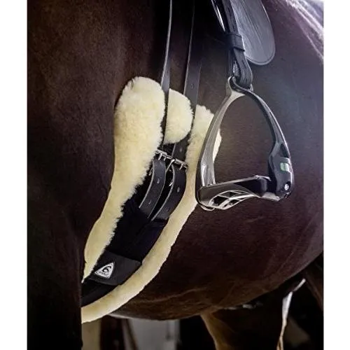 ACAVALLO - Fourreau de Sangle Courte Gel et Mouton Taille S (50-60 CM) NOIR Super Prix