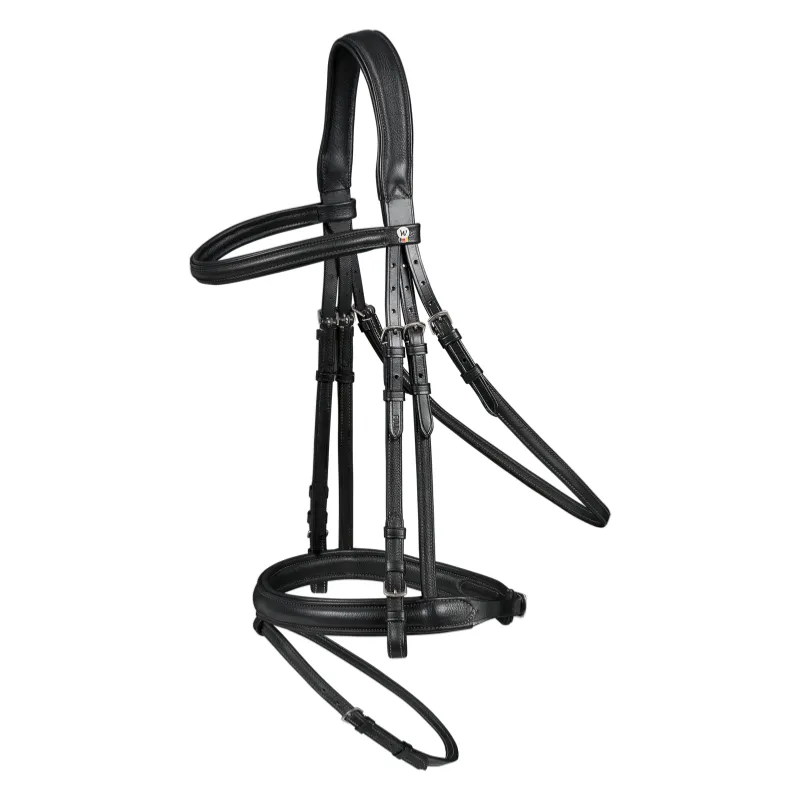 WALDHAUSEN – Bridon Cuir Supersoft Muserolle Combine X LINE PONEY NOIR Must-Have