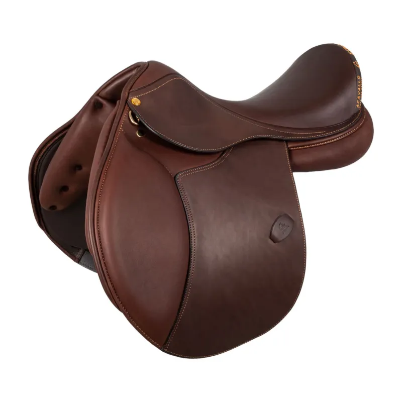 Selle polyvalente Bernini avec panneaux en latex Acavallo - 17" - Marron fonc Promotion Saisonnire