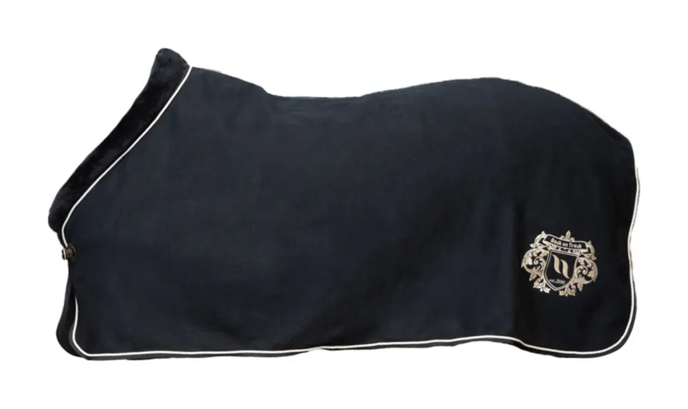 Offre Exclusive Couverture Back on Track en laine Edward - 140 cm - Noir