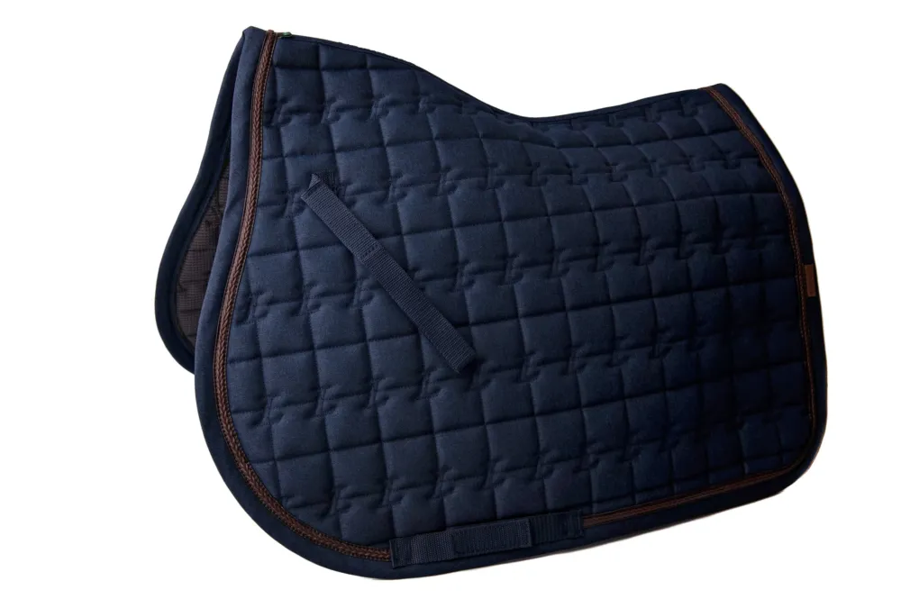 Bon March Tapis de selle Lami-Cell Vintage - Cheval dressage - Bleu marine