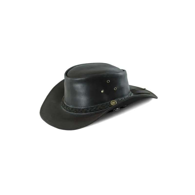 LAKOTA - Chapeau de randonne en cuir huil S - 55/56 CM NOIR Achat Immdiat