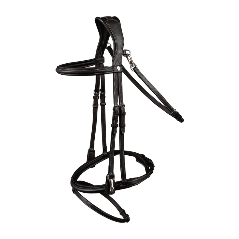 WALDHAUSEN – Bridon Cuir  ttire large et mousquetons WORK X LINE CHEVAL HAVANE Meilleur Choix