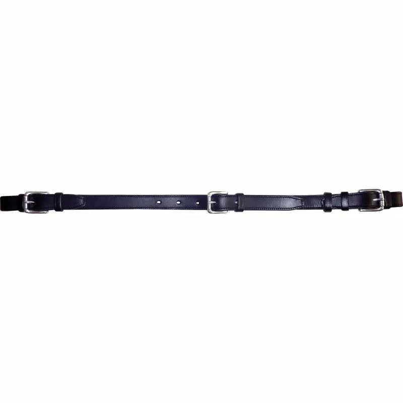 Promotion Saisonnire Eric Thomas - Sangle de ramassage horse-ball en cuir ENFANT Longueur : mini 57 cm, maxi 70 cm NOIR
