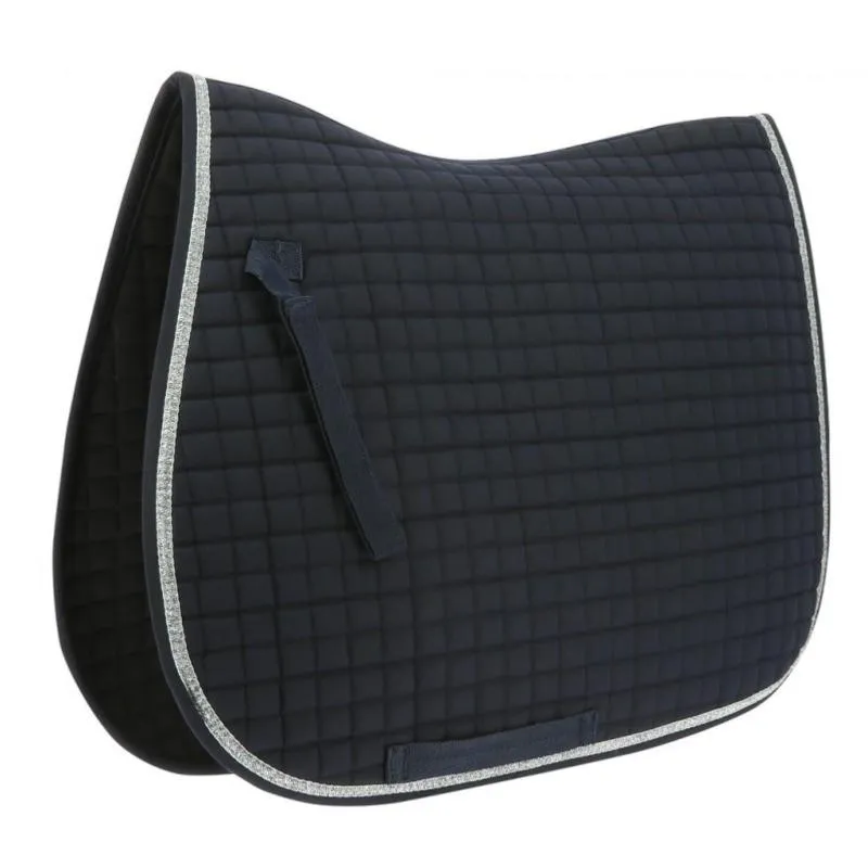 RIDING WORLD - Chabraque matelass 15 MM avec bord argent GIRLY BORDEAUX PONEY Promotion