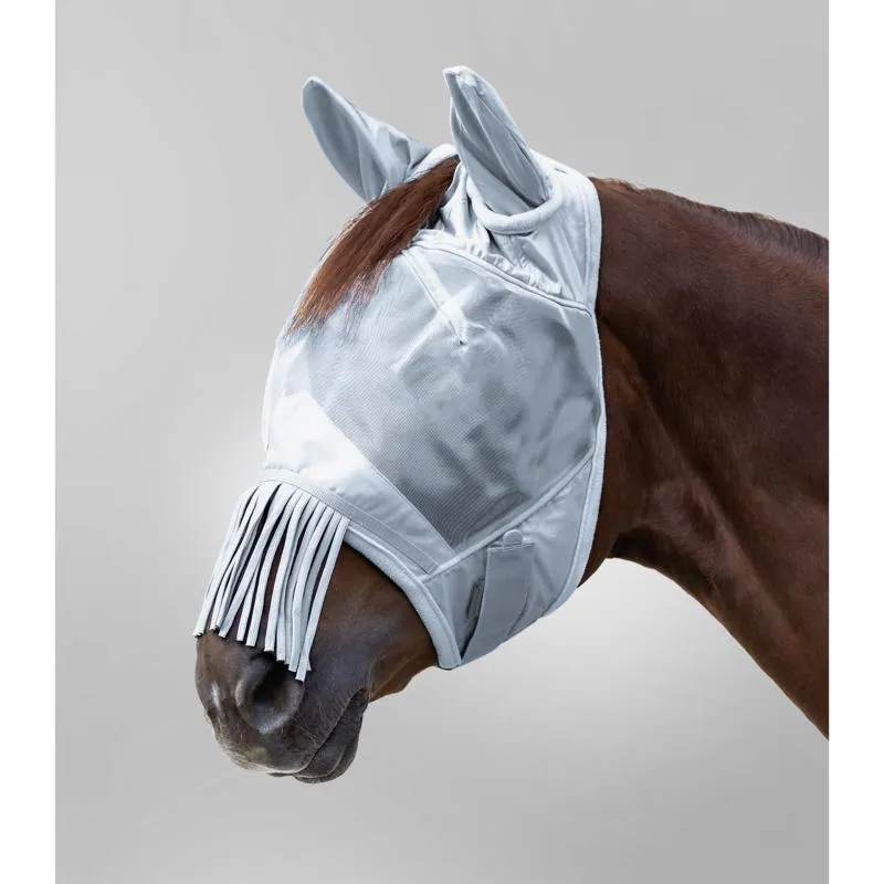 Retour Gratuit WALDHAUSEN - Masque anti-mouche Intgral Anti UV avec Franges PREMIUM PONEY ARGENT