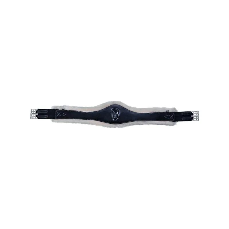 ACAVALLO – Sangle Anti Compression en Cuir Double Mouton ECOWOOL avec Gel 110 CM NOIR Dernier Modle