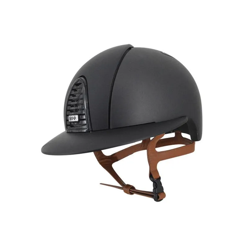 Prix Rduit KEP ITALIA - Casque quitation Cromo Matt 2.0 Visire Polo jugulaire Camel TAILLE 51 CM NOIR