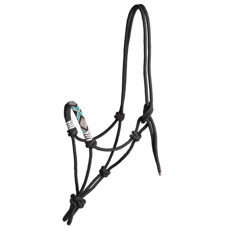 WALDHAUSEN - Licol nuds THOLOGIQUE avec chanfrein doubl PEARL COB NOIR Nouvelle Collection