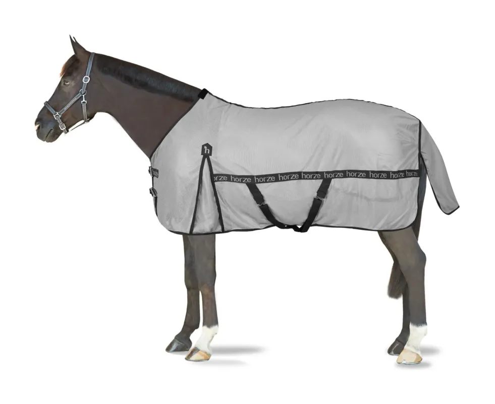 Couverture anti-mouches Horze Paso Fino avec protection UV - 145 cm - Gris titane Meilleur Choix