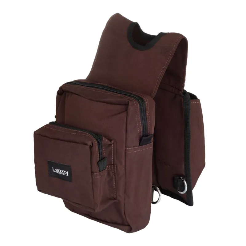 LAKOTA - Fontes en toile imper pour Selle WESTERN avec pommeau NOIR Solde
