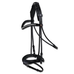 WALDHAUSEN - Bridon cuir rond muserolle pull-back BLACKBURN Prix Bas
