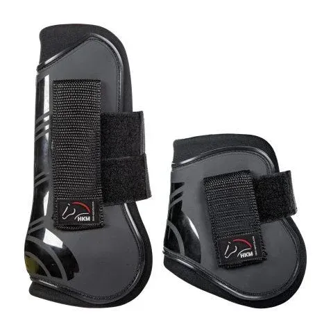 Super Prix Gutres et protges boulets Genua set de 4 HKM - Pur-sang - Noir / noir