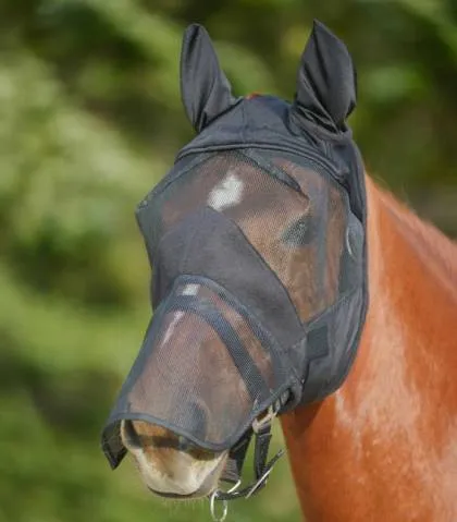 Top Vente Masque anti-mouche Premium Noir Waldhausen - Noir - Poney