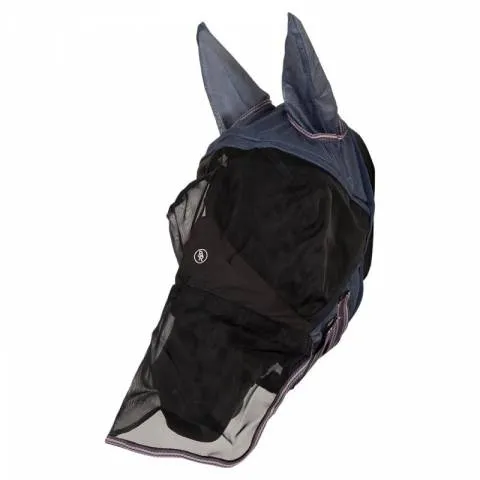 Flymask anti-mouches avec nez dtachable - BR - 3D mesh - navysky - SHETLAND Meilleur Choix