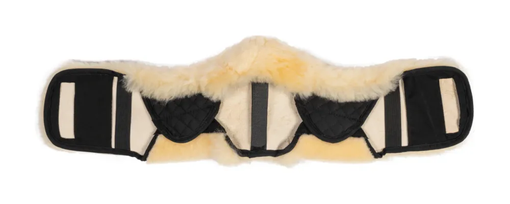 Protge sangle Premium en mouton HKM - 50 cm - Naturel Jusqu puisement Des Stocks