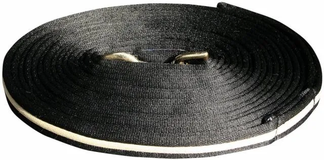 Longe de travail 8m - Harry's Horse - Souple avec mousqueton dor - Noir / Gold Achetez Aujourdhui