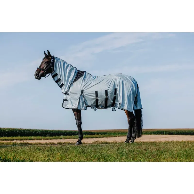 RIDING WORLD - Chemise anti-mouches bavette ventrale avec couvre-cou 135 CM/6'0/183 cm Offre Du Jour