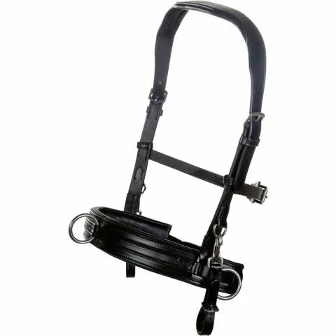 Achat Immdiat Filet caveon cuir Comfort - HKM - Noir - COB (pur sang )