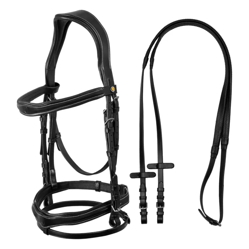 Populaire Bridon anatomique avec logo Equestro - Grand cheval - Noir