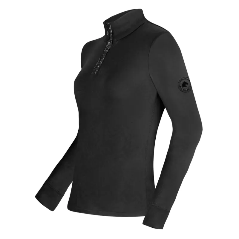 T-Shirt Technique Manches Longues Zip Paillettes Esthal, ELT XXS FEMME Remise