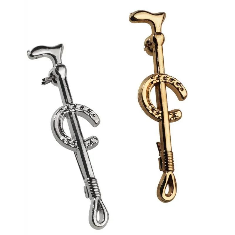 Acheter En Ligne EQUITHME - Epingle cravate et plastron forme cravache pour cavalier COULEUR OR