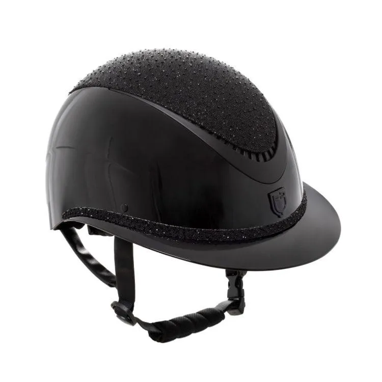 Acheter En Ligne EQUESTRO – Casque d&rsquo;Equitation strass  grande visire LUXE TAILLE S 52- 54 CM