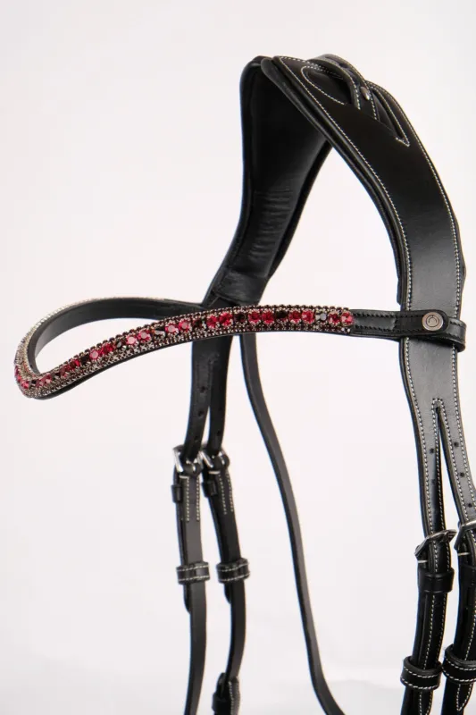 Nouveaut Frontal Montar Dlux Bordeaux - Grand cheval - Noir