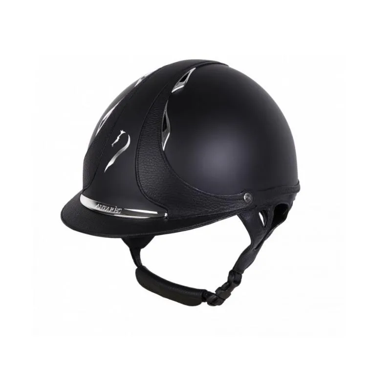 ANTARES - Casque GALAXY Coque ABS et Inserts Cuir 54 S BLACK/BLACK Vente Directe