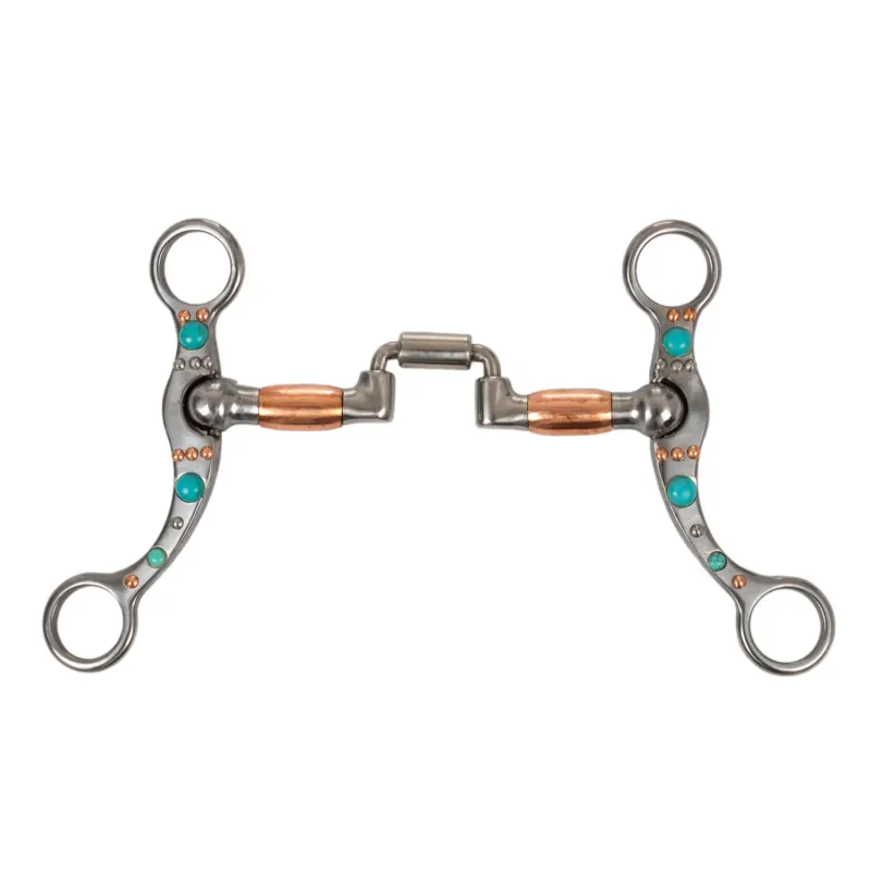 Mors correctionnel avec garniture turquoise Pool's - 125 mm Retour Gratuit