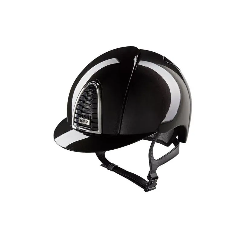 Offre Exclusive KEP ITALIA - Casque quitation Cromo 2.0 Shine noir Visire standard NOIR TAILLE 51 CM