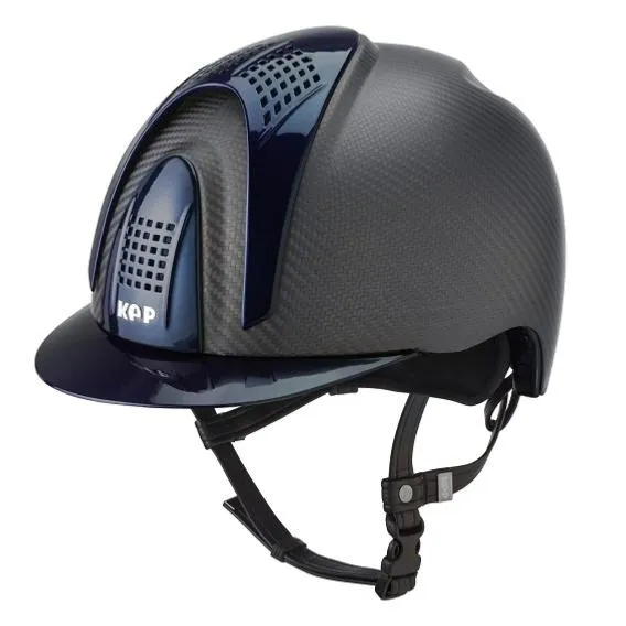 Livraison Express KEP ITALIA - E-LIGHT Casque quitation Coque Carbone MATT 3 Inserts TAILLE 51 CM NOIR 3 lments BLEU